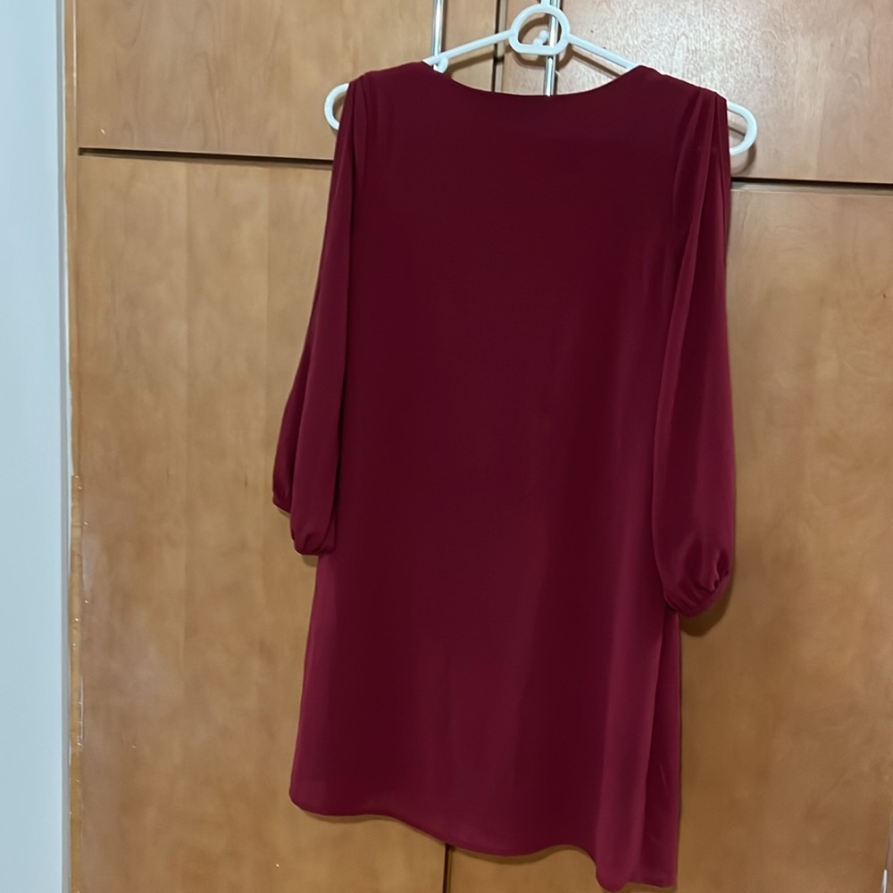 Deep Red (Or Burgundy) Red Lulus Dress. Long Slee… - image 4